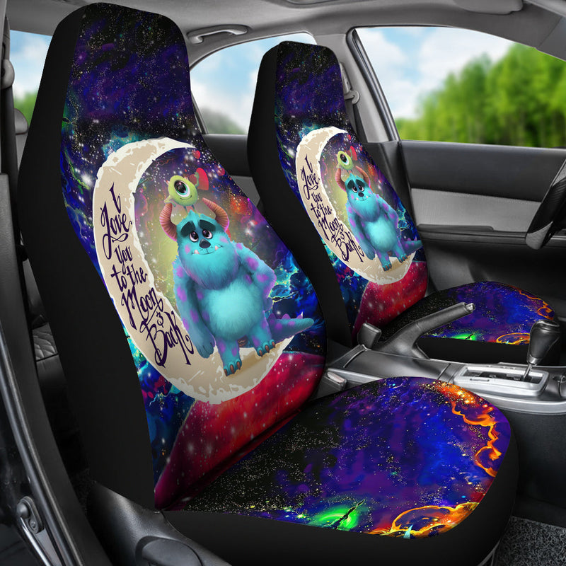 Monster Inc Sully And Mike Love You To The Moon Galaxy Premium Custom Car Seat Covers Decor Protectors Nearkii