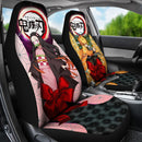 Zenitsu And Nezuko Premium Custom Car Premium Custom Car Seat Covers Decor Protectors Decor Protector Nearkii