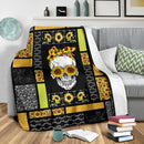 Skull Sunflower Premium Blanket Nearkii