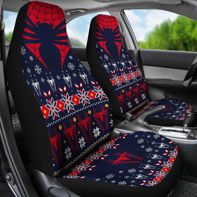 Spider Man Christmas Style Premium Custom Car Seat Covers Decor Protectors Nearkii