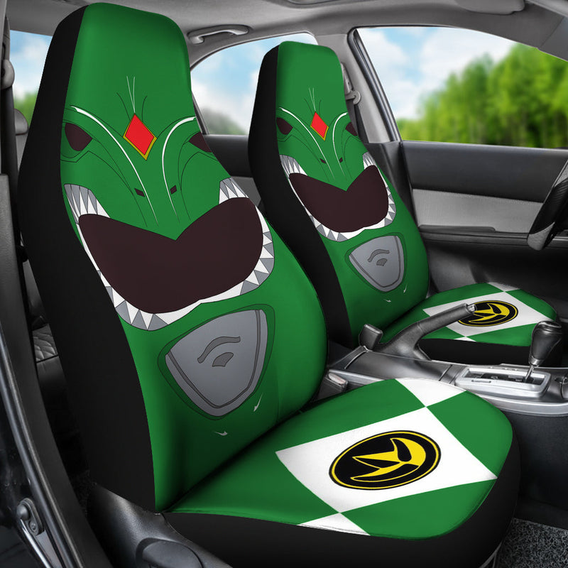 Green Mighty Morphin Power Rangers Premium Custom Car Seat Covers Decor Protectors Nearkii