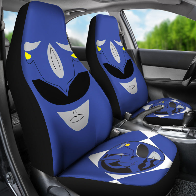 Mighty Morphin Power Rangers Blue Premium Custom Car Seat Covers Decor Protectors Nearkii