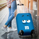 M&M Chocolate Blue Luggage Cover Suitcase Protector Nearkii