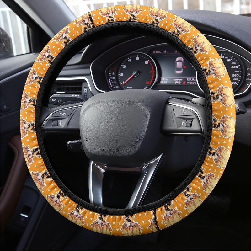 Agatsuma Zenitsu Demon Slayer Anime Car Steering Wheel Cover 5 Nearkii