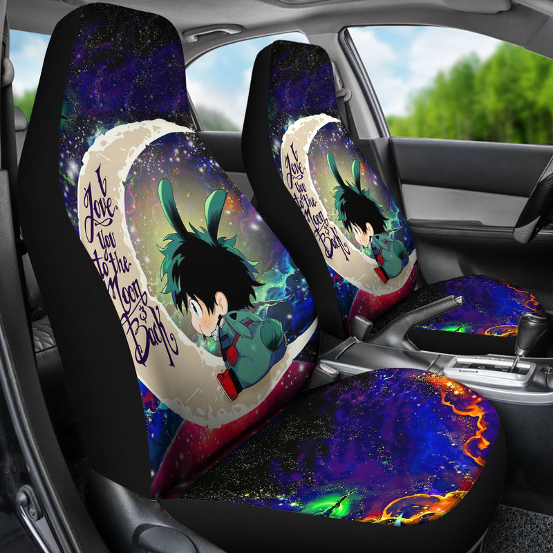 Deku My Hero Academia Anime Love You To The Moon Galaxy Car Seat Covers