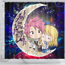 Natsu Fairy Tail Anime Love You To The Moon Galaxy Shower Curtain Nearkii