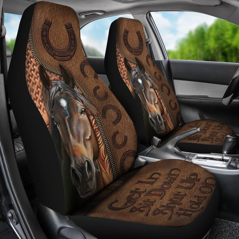 Fashion Get In Sit Down Shut Up Hold On Horse Premium Custom Car Seat Covers Decor Protectors Nearkii
