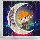Hinata Haikyuu Love You To The Moon Galaxy Shower Curtain Nearkii