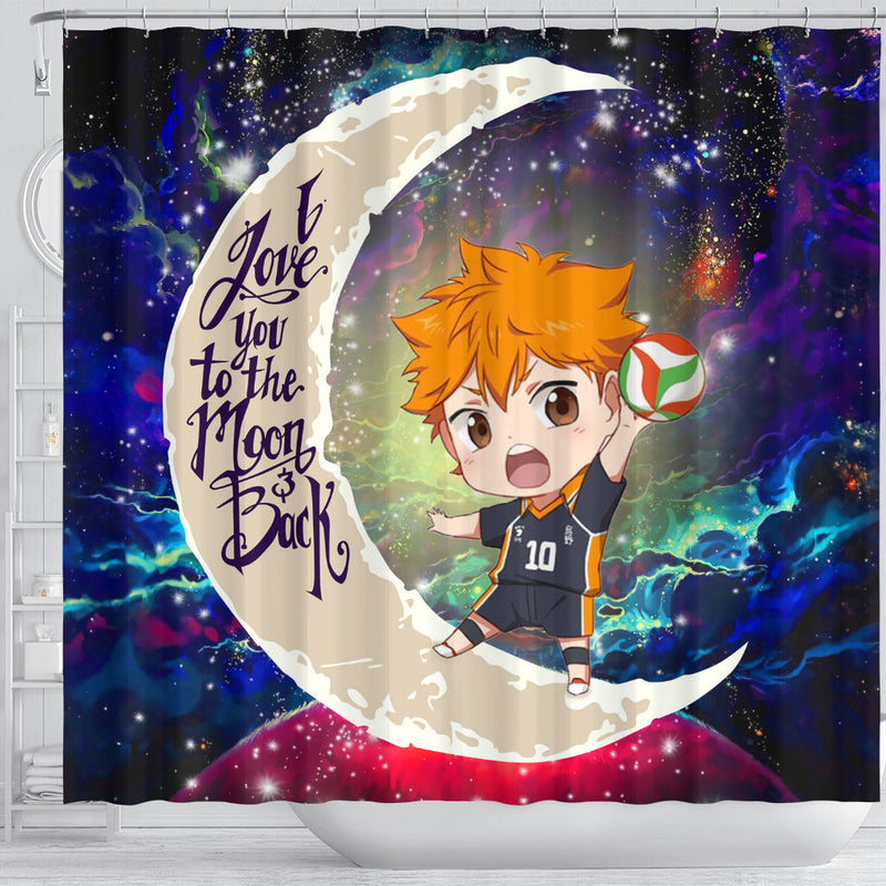 Hinata Haikyuu Love You To The Moon Galaxy Shower Curtain Nearkii