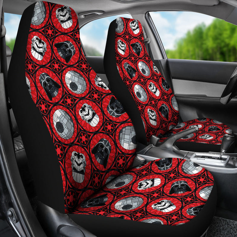Red Darth Vader Death Star Pattern Premium Custom Car Seat Covers Decor Protectors Nearkii