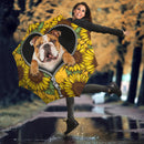 Bulldog Sunflower Zipper Umbrella Nearkii