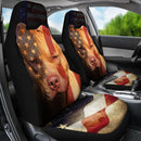 Pitbull American Flag Premium Custom Car Seat Covers Decor Protector Nearkii