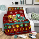 Red Gearzime Pokemon Pikachu Christmas Blanket Amazing Gift Idea Nearkii