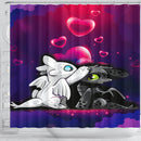 Night Fury Light Fury Love Shower Curtain Nearkii