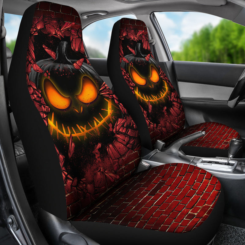 Pumpkin Halloween Break Wall Car Seat Covers Nearkii