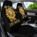 Best Sunflowers Just A Girl Who Loves Sunflowers Premium Custom Car Seat Covers Decor Protector Nearkii