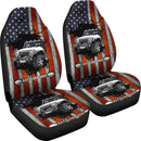 Eat Sleep Jeep American Flag Premium Custom Car Seat Covers Decor Protectors Nearkii