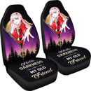 Zero Two Darling In The Franxx Darkness My Old Friend Hippie Moon Zipper Premium Custom Car Seat Covers Decor Protectors Nearkii