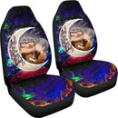 Up Couple Love You To The Moon Galaxy Car Seat Covers