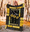 Dragonfly Sunflower Premium Blanket Nearkii