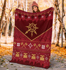 Bloody Sign Ugly Christmas Custom Blanket Home Decor Nearkii