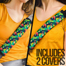 Flamingo Pink Tropical Hawai Premium Custom Car Seat Belt Covers Nearkii