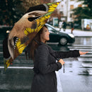 Giraffe Sunflower Zipper Umbrella Nearkii