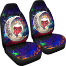 Unicorn Deadpool And Spiderman Avenger Love You To The Moon Galaxy Car Seat Covers