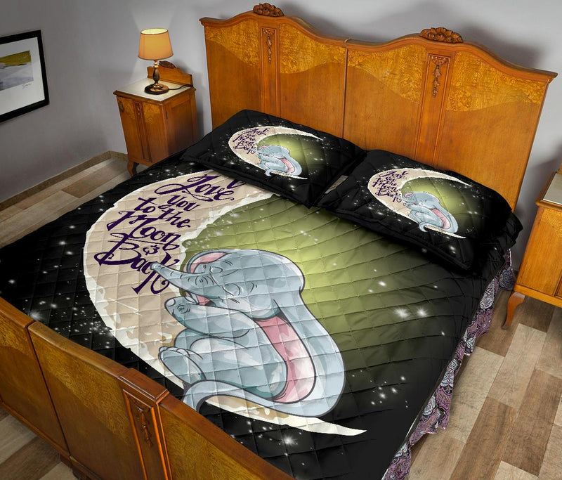 Baby Elephant To The Moon Quilt Bed Sets Nearkii