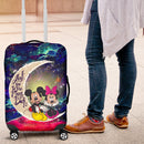 Mouse Couple Love You To The Moon Galaxy Luggage Cover Suitcase Protector Nearkii