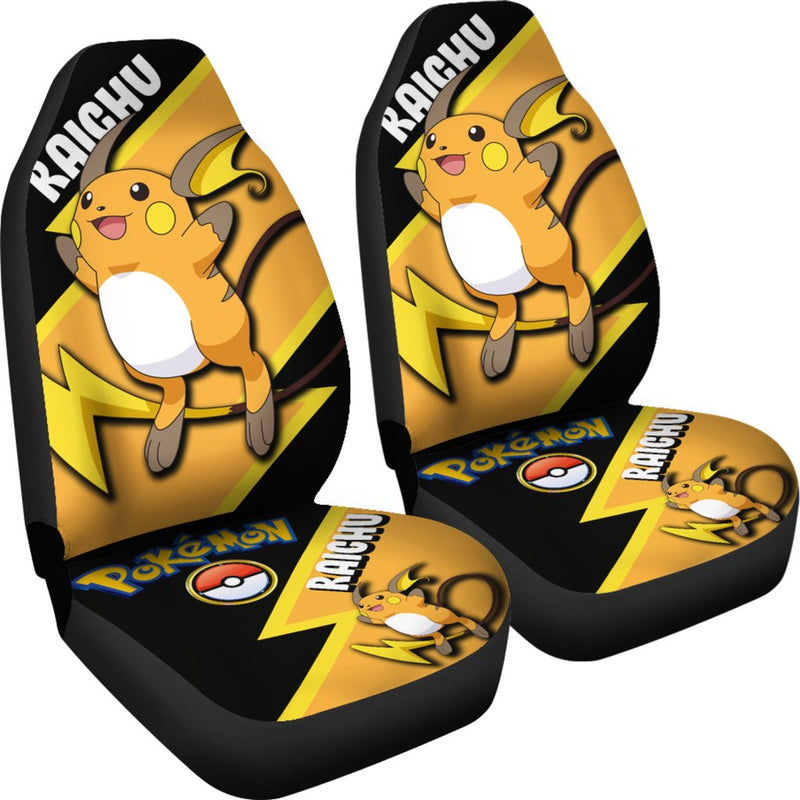 Raichu Car Seat Covers Custom Anime Pokemon Car Accessories Nearkii