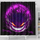 Gengar Pokemon Ghost Scary Moonlight Shower Curtain Nearkii