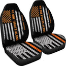 Best Orange Ribbon Us Flag Premium Custom Car Seat Covers Decor Protector Nearkii