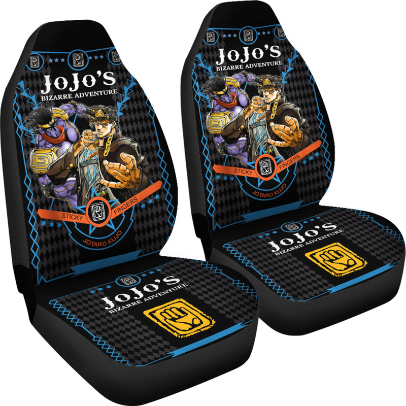 JoJo Bizarre Adventure Jotaro Premium Custom Car Seat Covers Decor Protectors Nearkii