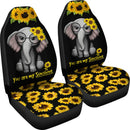 Best You Are My Sunshine Elephants Sunflowers Premium Custom Car Seat Covers Decor Protector Nearkii