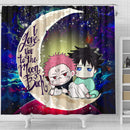 Jujutsu Kaisen Gojo Sukuna Love You To The Moon Galaxy Shower Curtain Nearkii