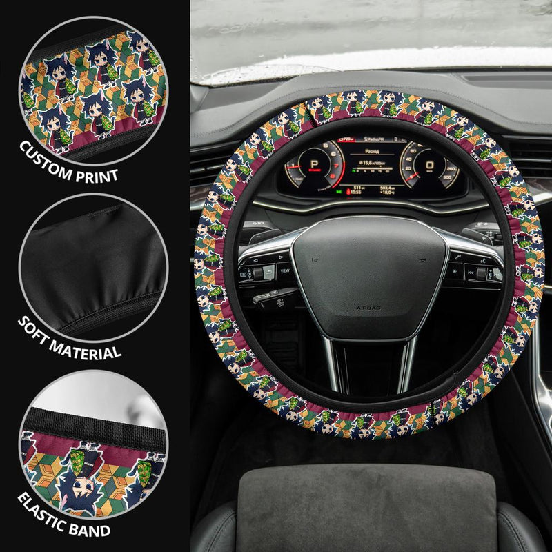 Giyu Tomioka Demon Slayer Anime Car Steering Wheel Cover 6 Nearkii