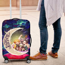 Demond Slayer Team Love You To The Moon Galaxy Luggage Cover Suitcase Protector Nearkii