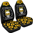 Best Skull Sunflower I Am The Storm Premium Custom Car Seat Covers Decor Protector Nearkii