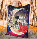 Inuyasha Love You To The Moon Galaxy Premium Blanket Nearkii