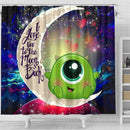 Cute Mike Monster Inc Love You To The Moon Galaxy Shower Curtain Nearkii
