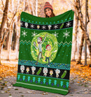 Rick And Morty Christmas Blanket Amazing Gift Idea Nearkii
