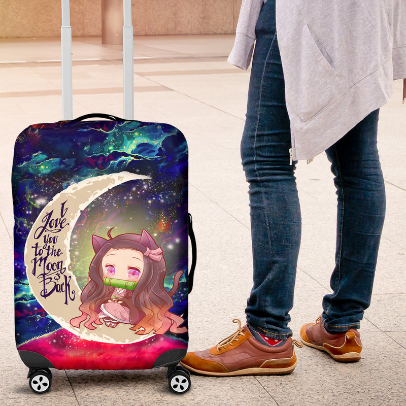 Nezuko Demon Slayer Love You To The Moon Galaxy Luggage Cover Suitcase Protector Nearkii
