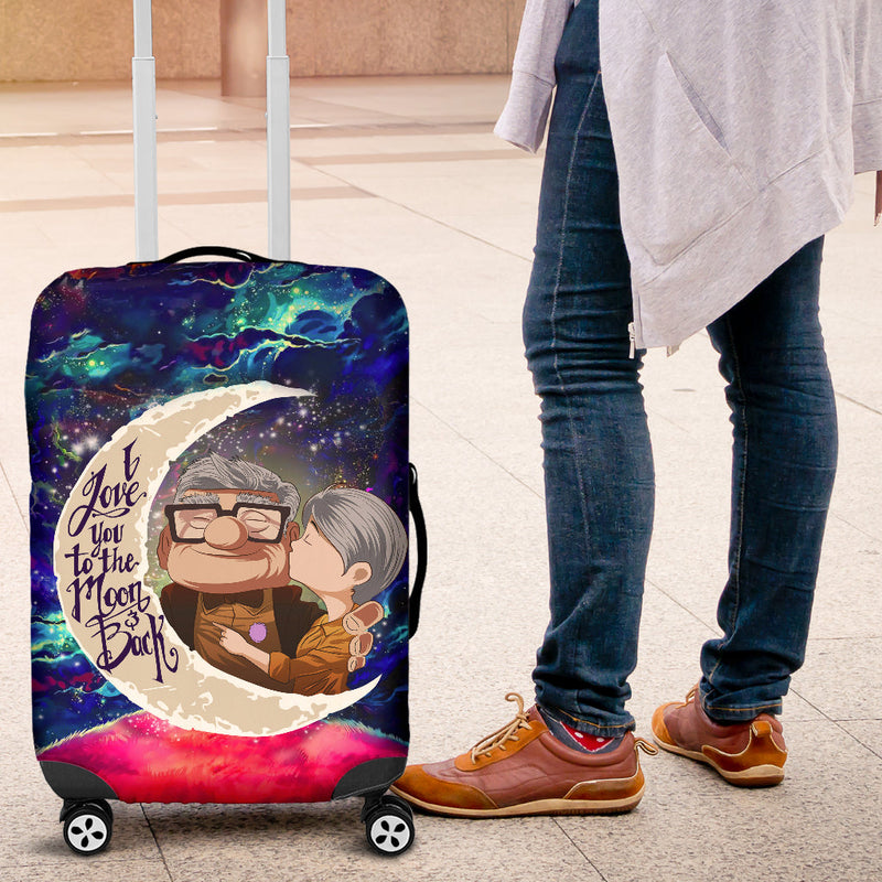 Up Couple Love You To The Moon Galaxy Luggage Cover Suitcase Protector Nearkii