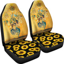 Best Painting Vase Sunflower Premium Custom Car Seat Covers Decor Protector Nearkii