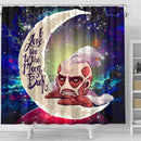 Attack On Titan Love You To The Moon Galaxy Shower Curtain Nearkii