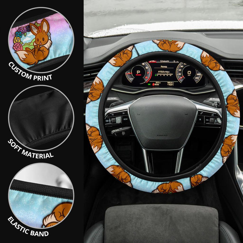 Eevee Pokemon Car Steering Wheel Cover Nearkii