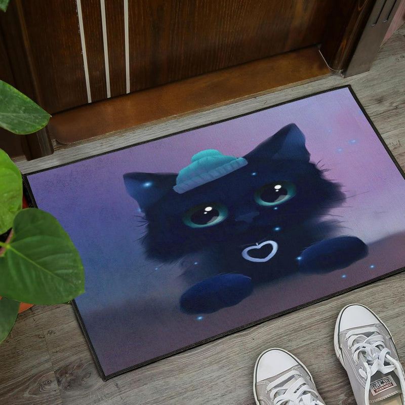 Cute Kitty Cat Digital Art Doormat Nearkii