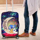 Cute Baby Stitch Sleep Love You To The Moon Galaxy Luggage Cover Suitcase Protector Nearkii