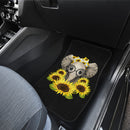 Sunflowers Elephant Sunflowers Front And Back Car Mats (Set Of 4) Nearkii